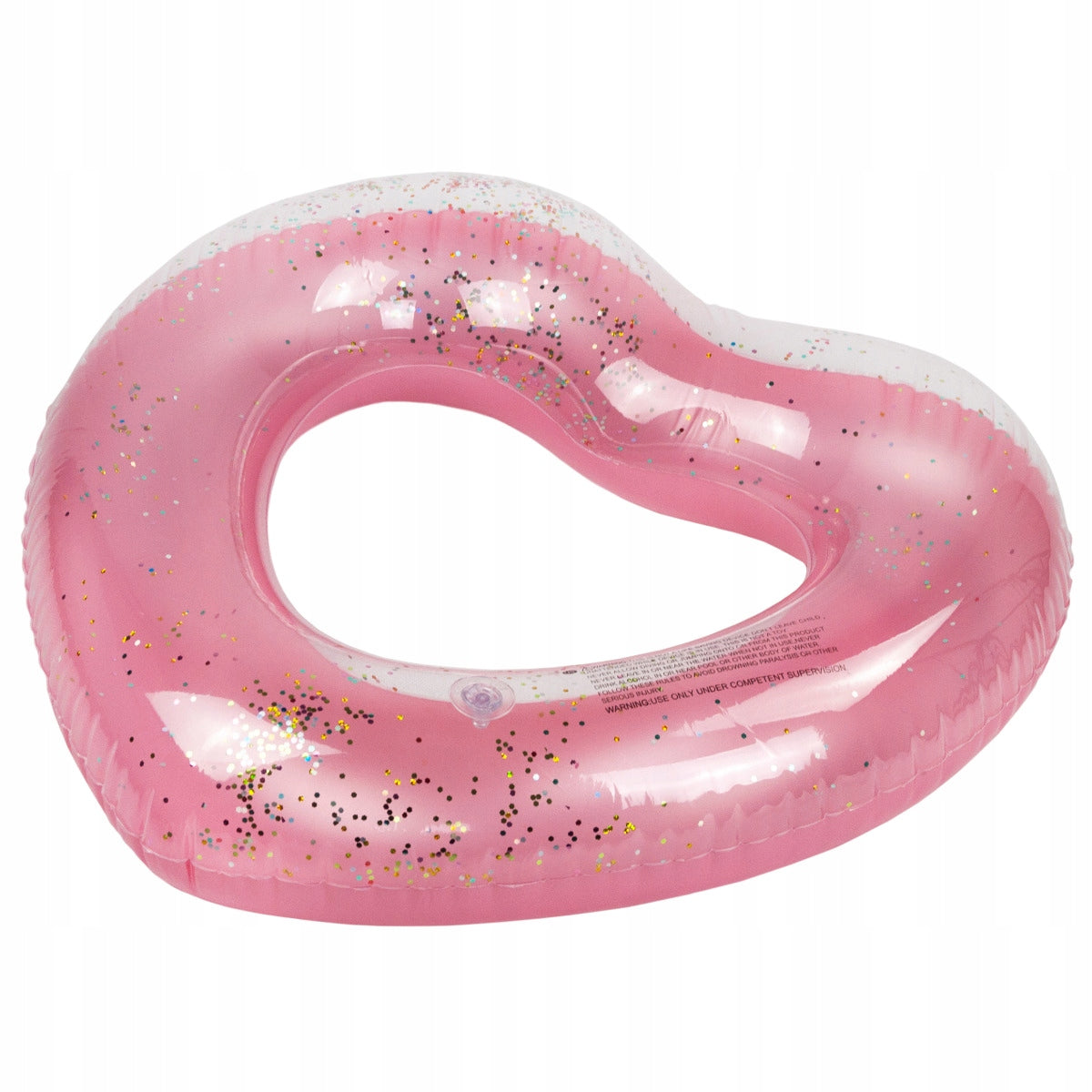 CIRCLE INFLATABLE HEART PINK WITH SEQUINS FOR SWIMMING WITH GLITTER FOR BEACH POOL Manufacturer code TG67359