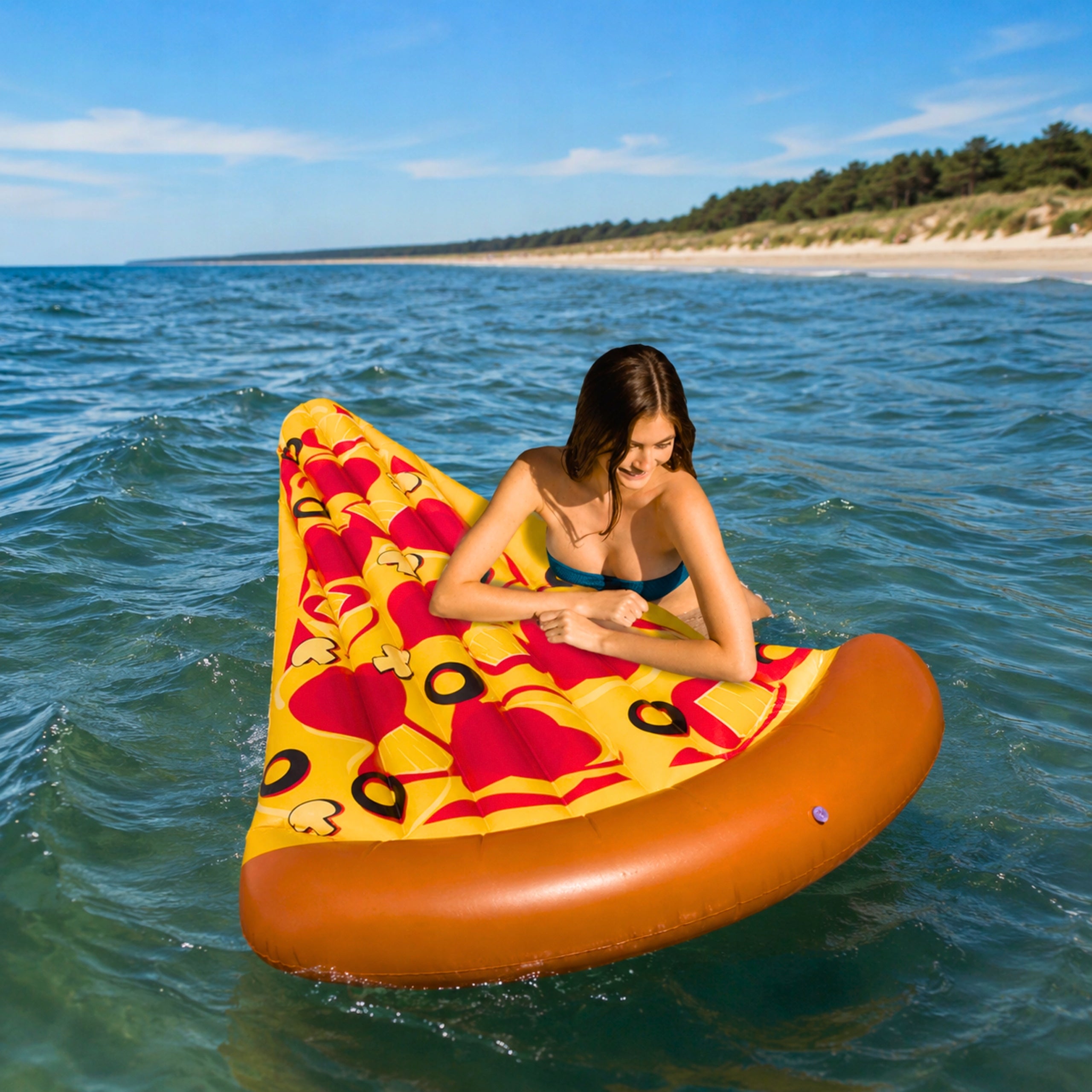 CIRCLE INFLATABLE SWIMMING POOL MATTRESS INFLATABLE PIZZA LARGE 160CM Brand no brand