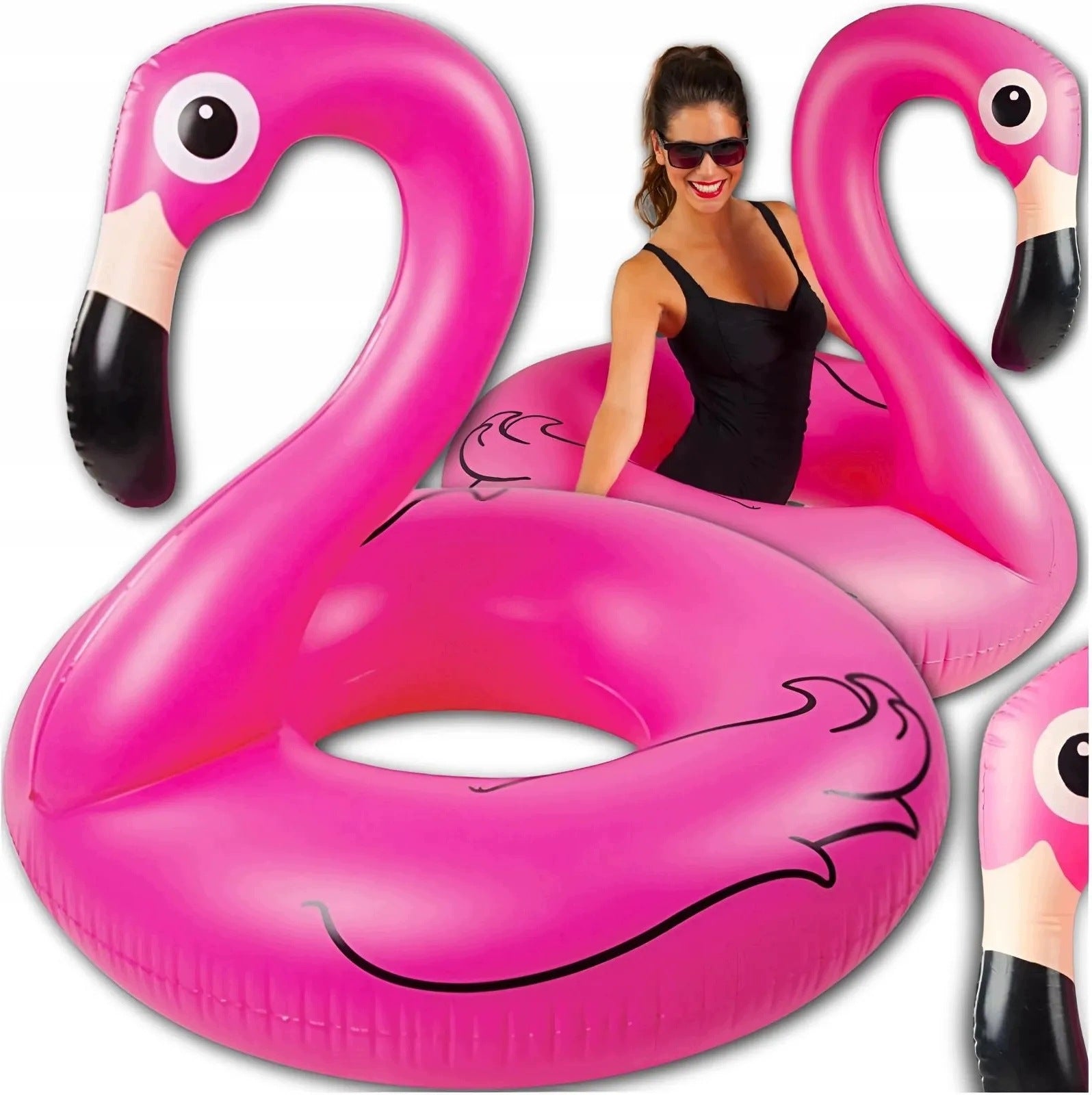 CIRCLE SWIMMING WHEEL INFLATABLE FLAMINGO LARGE WATER MATTRESS POOL 90cm XXL Manufacturer code FLAMING 90CM KARWIL