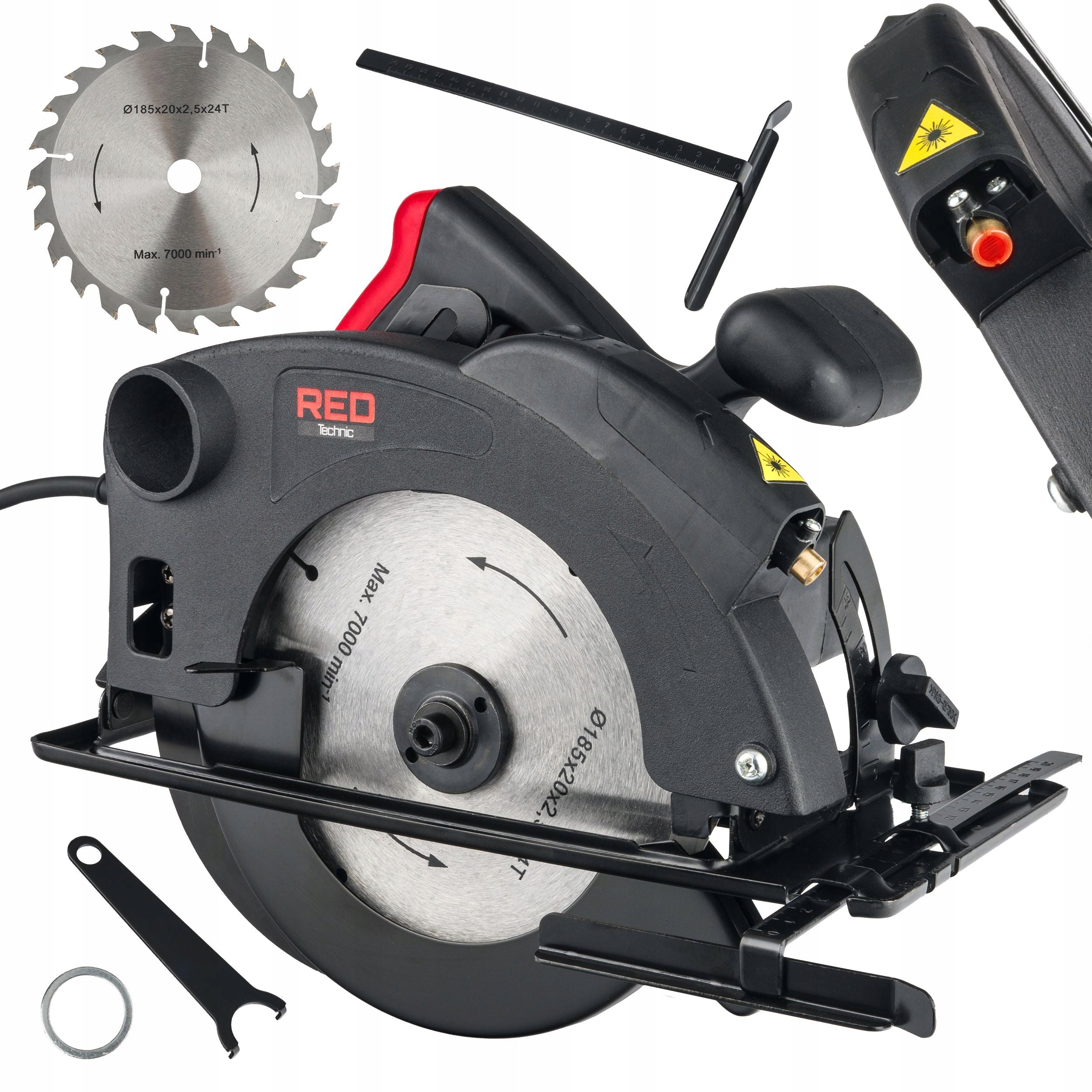 CIRCULAR SAW HAND SAW FOR WOOD WITH LASER 2250W CUTTER 185 MM