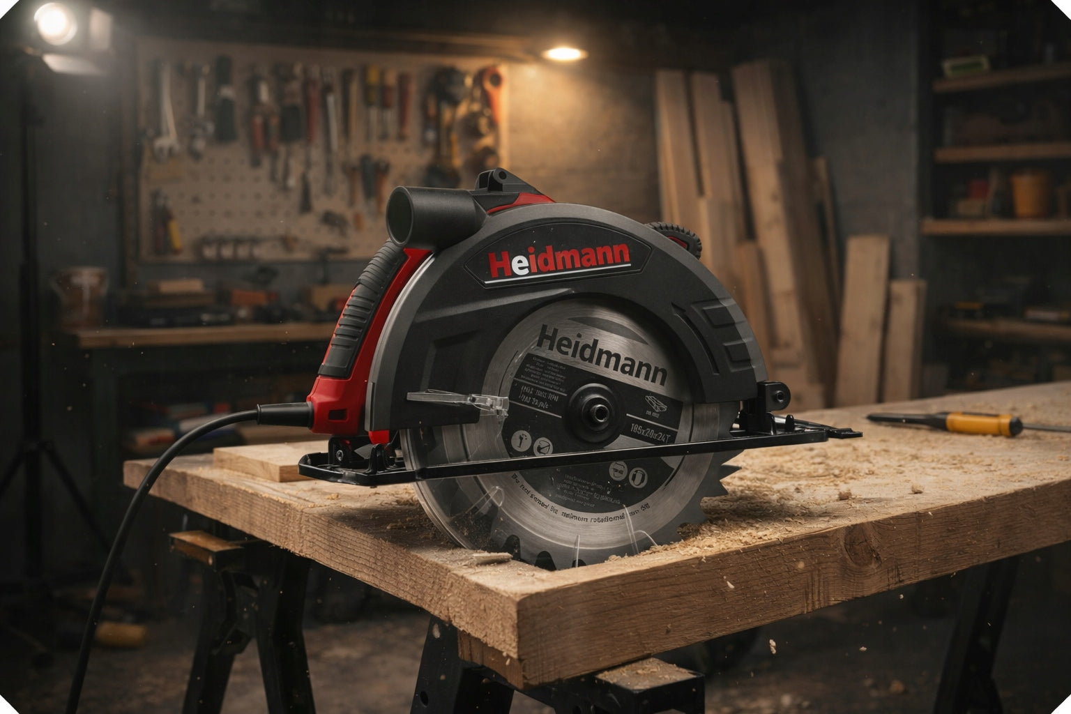 CIRCULAR SAW HAND SAW WOOD CUTTER 2400W 185mm Set of 3 Discs Packaging status original