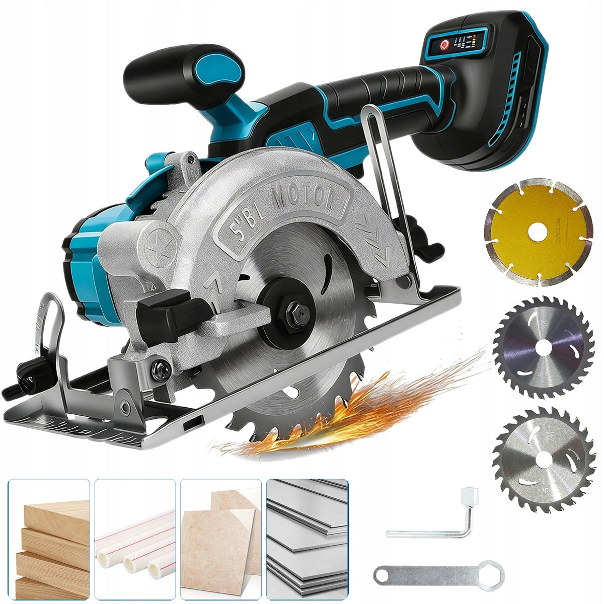 CIRCULAR SAW HANDHELD CUTTER CORDLESS SAW 125MM for Makita 18V