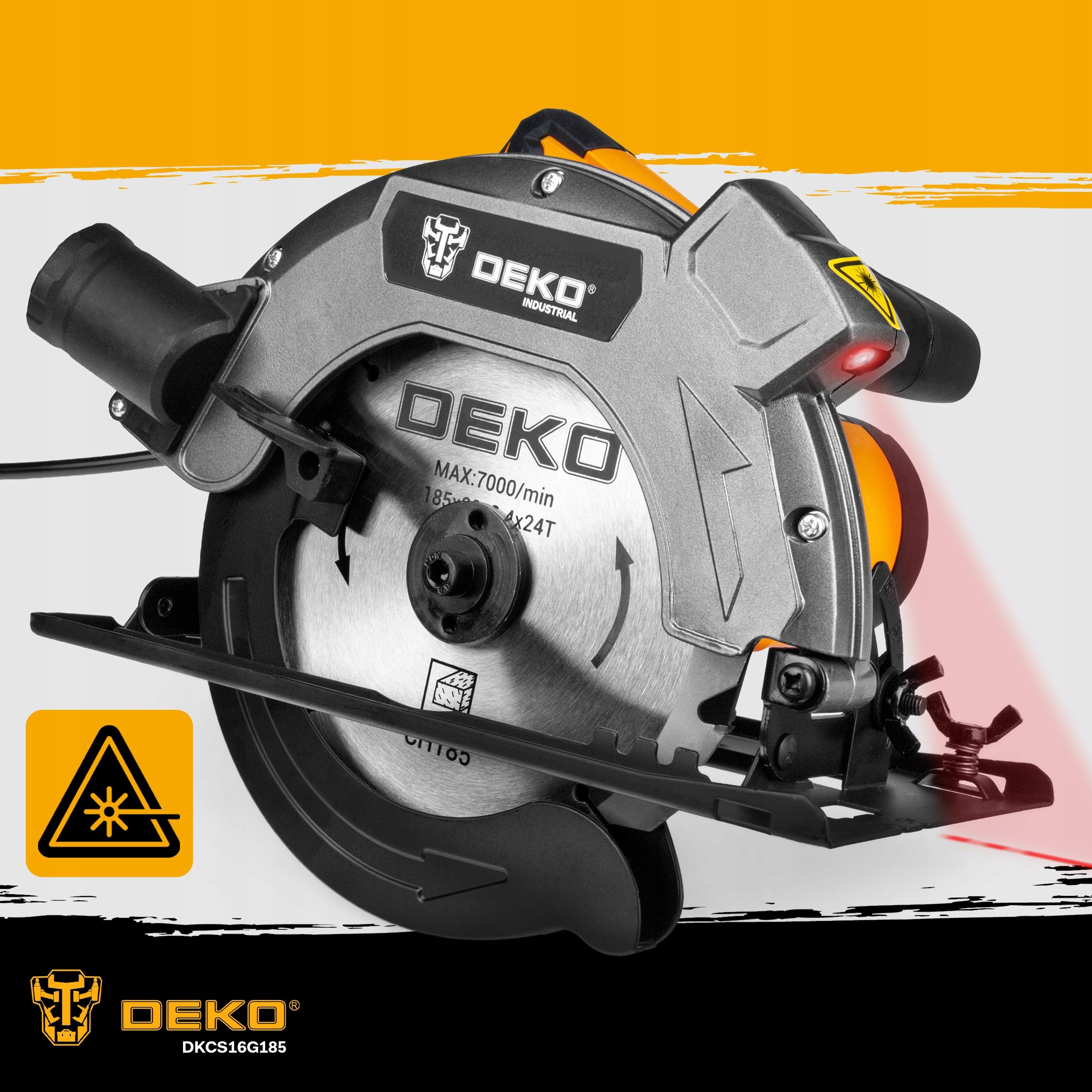 CIRCULAR SAW MANUAL WOOD SAW 1600W BLADE 185MM DEKO Brand DEKO