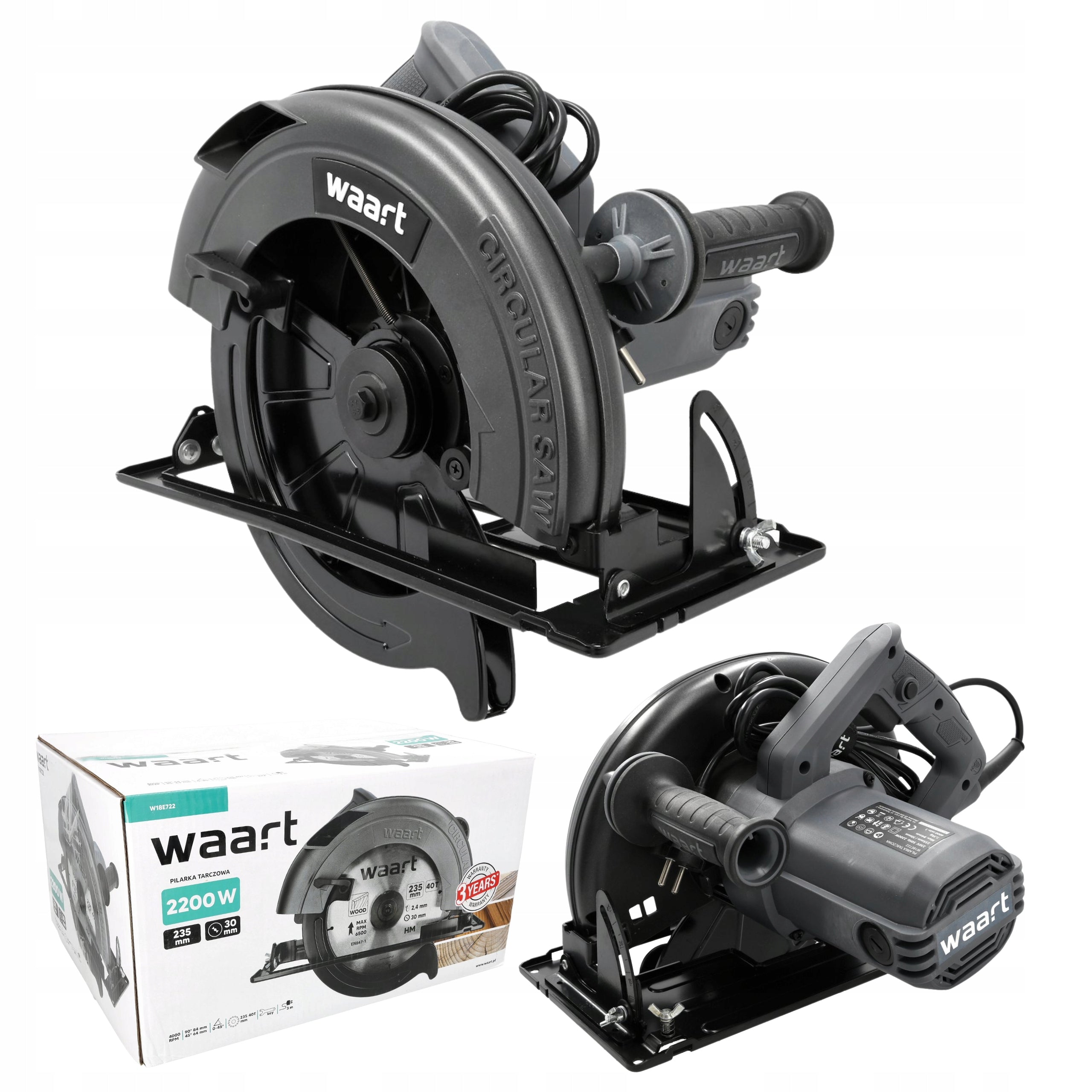 CIRCULAR SAW Waart 2200 W 235 mm network for wood hole 30 mm