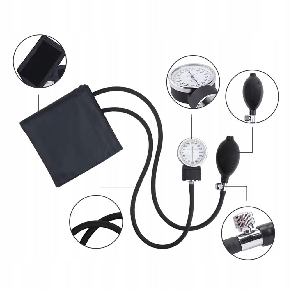 CISNRENIMETER CLOCK MANUAL STETHOSCOPE MEDICAL SET CASE SET 2IN1 Medical device no
