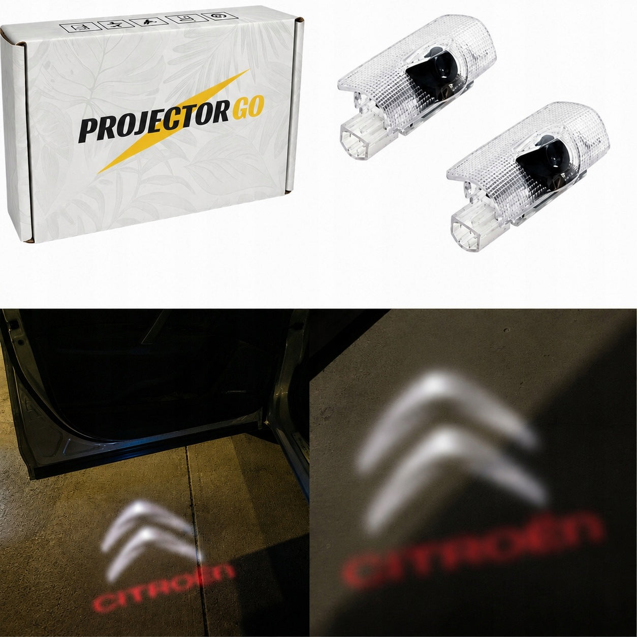 CITROEN 2X LED WELCOME LAMP LOGO PROJECTOR FOR CAR NEW SEGAN C5 HOLOGRAM
