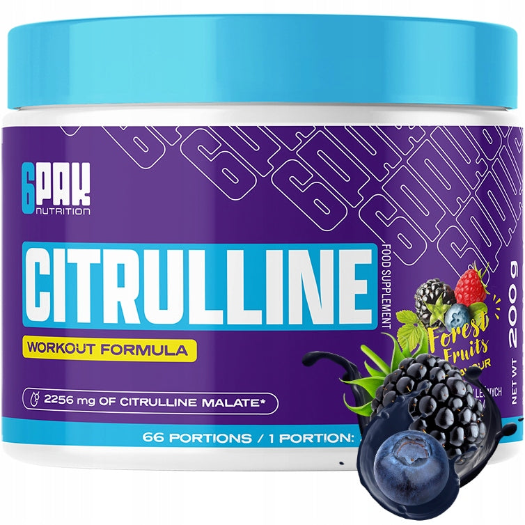 CITRULLINE Malate 6PAK 66 SERVINGS Pre-workout Muscle PUMP 200g