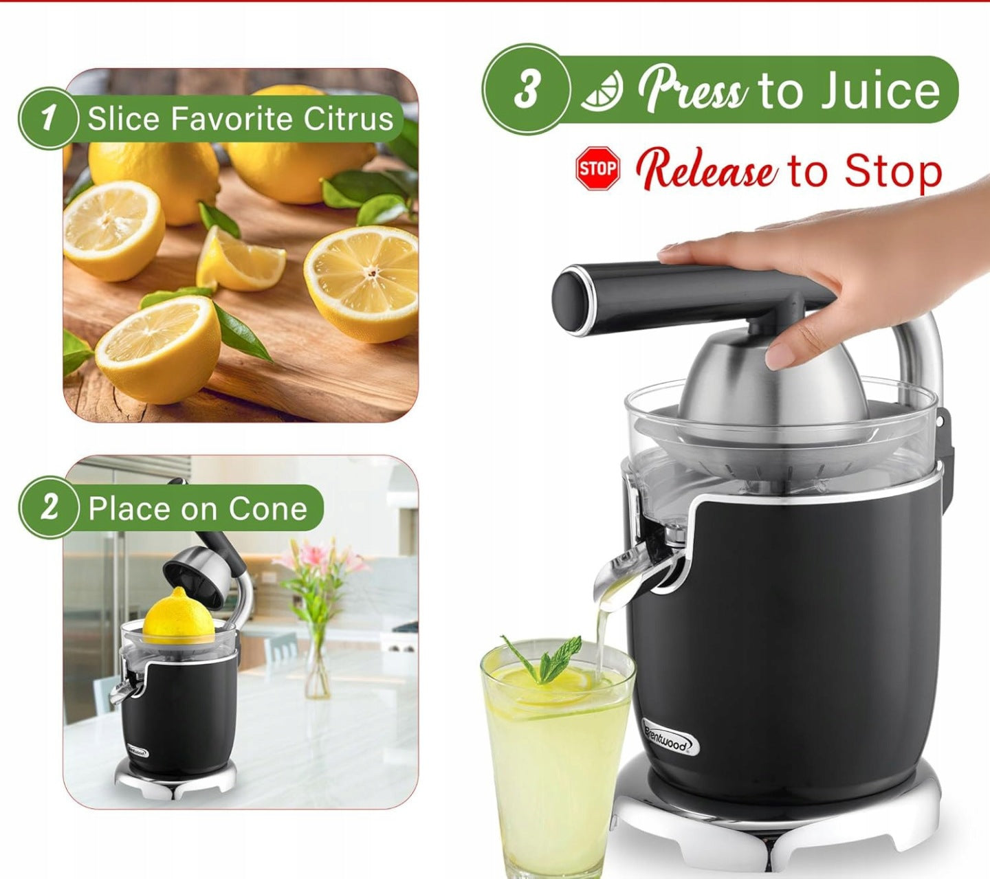 CITRUS JUICER ELECTRIC STAINLESS STEEL 700W - 12000RPM Dominant color silver