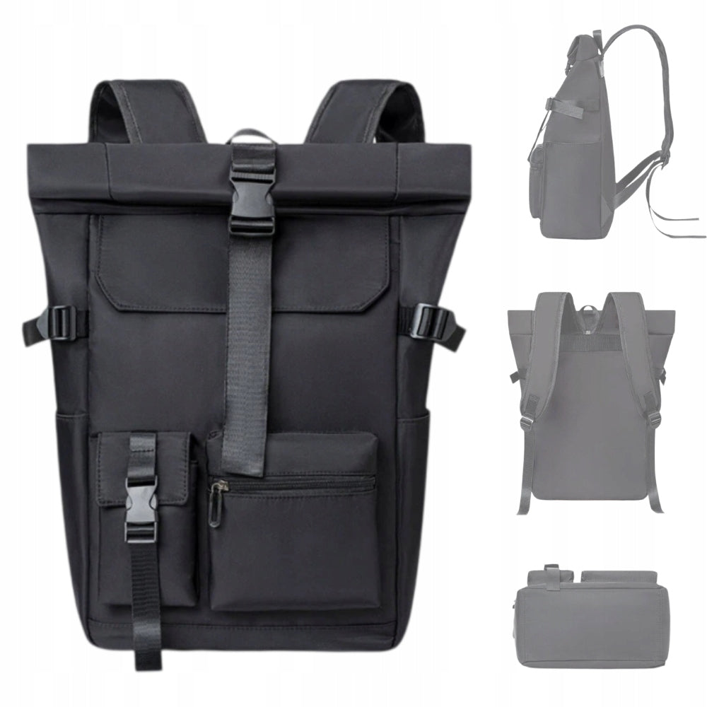 CITY BACKPACK SPORTS SCHOOL TOURIST ROLL-TOP ROOMY ROLL-UP