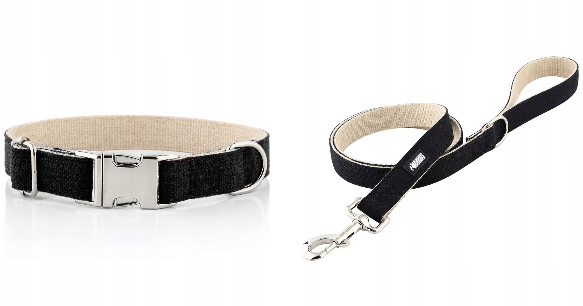 CITY LEASH FOR German Belgian SHEPHERD black HUGGY DOGGY L Maximum leash length 1.52 m