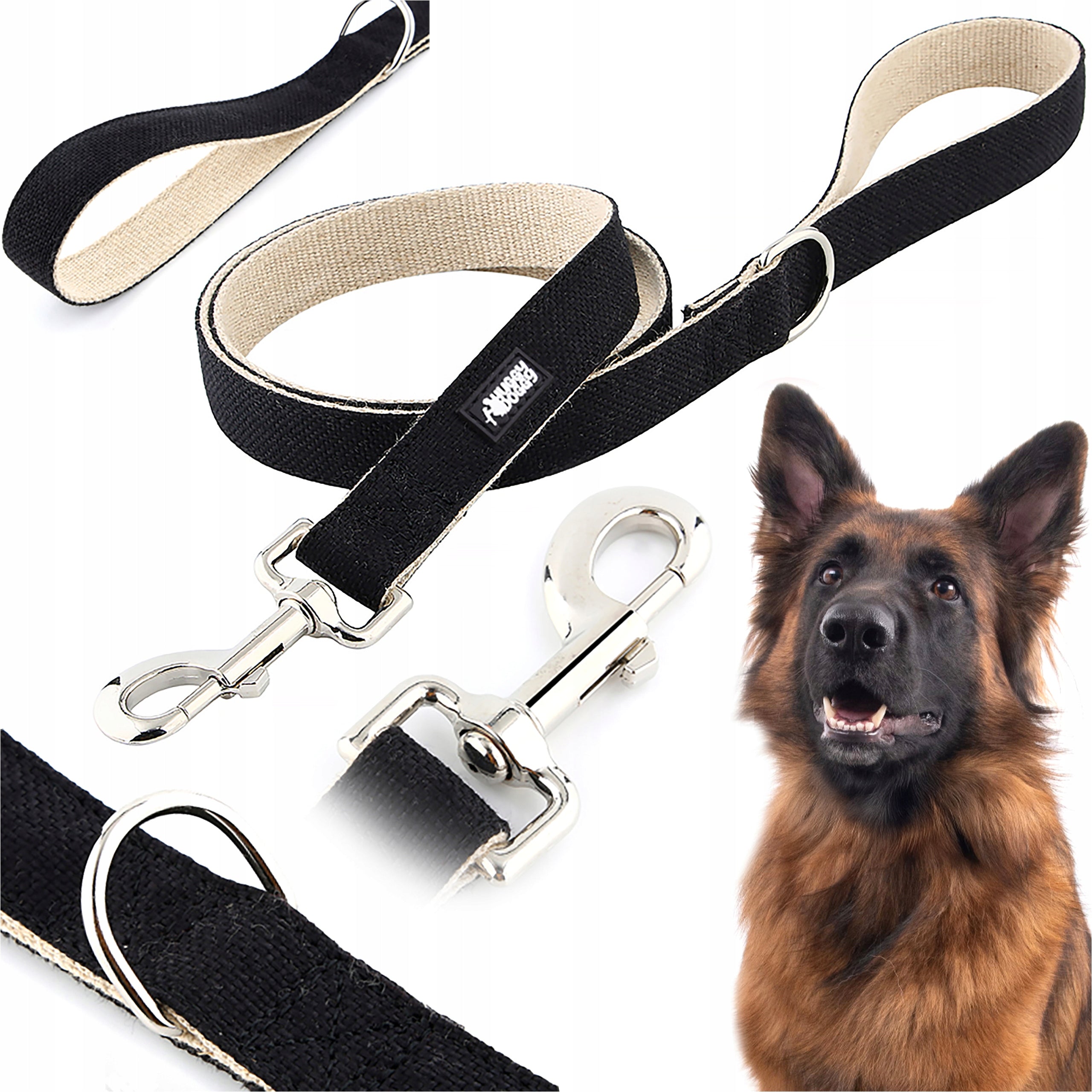 CITY LEASH FOR German Belgian SHEPHERD black HUGGY DOGGY L