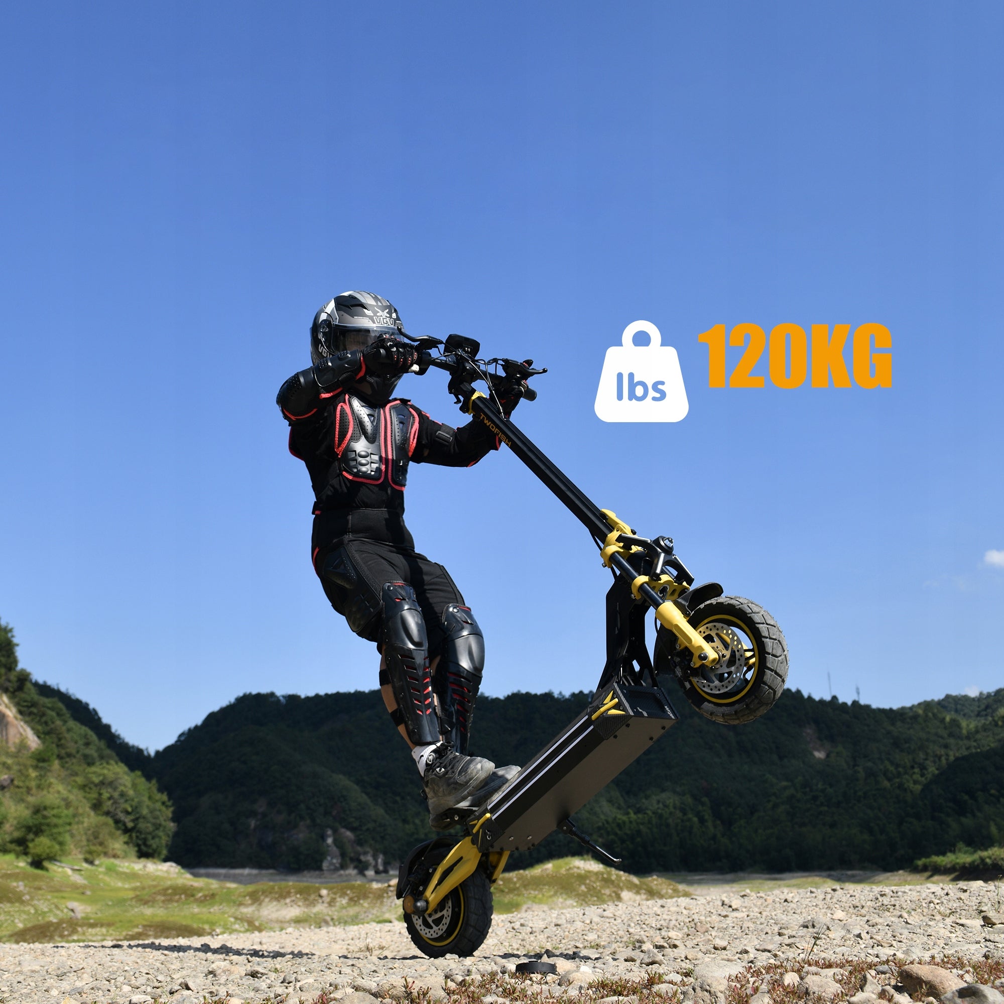 CITY OFF-ROAD ELECTRIC SCOOTER TWOFISH V2Max 1640W 48V 10" NFC 85km Color gold
