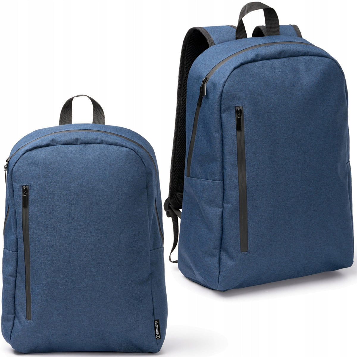 CITY SCHOOL BACKPACK FOR LAPTOP TRAVEL TO WORK NAVY WATERPROOF 19L
