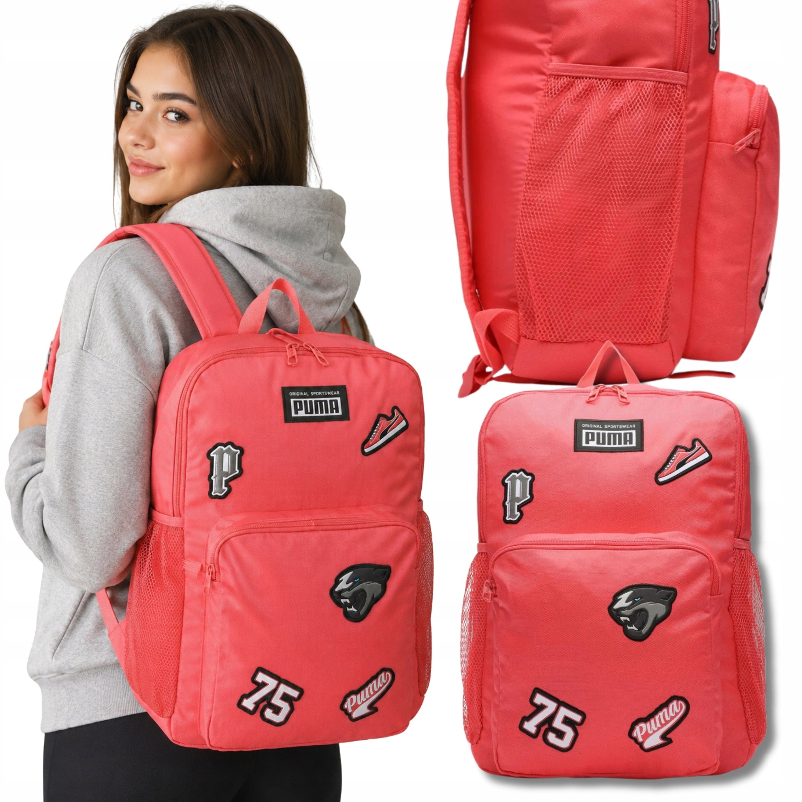 CITY SCHOOL BACKPACK WOMEN'S SPORTS ROOMY TRAVEL PUMA A4 SOLID