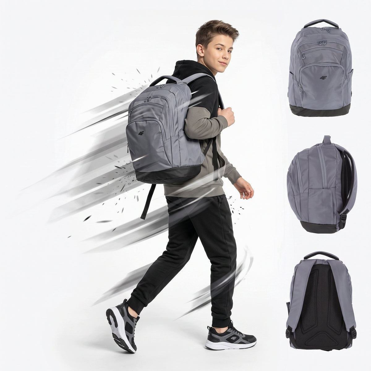 CITY SCHOOL BACKPACK YOUTH FOR LAPTOP 20L BLACK
