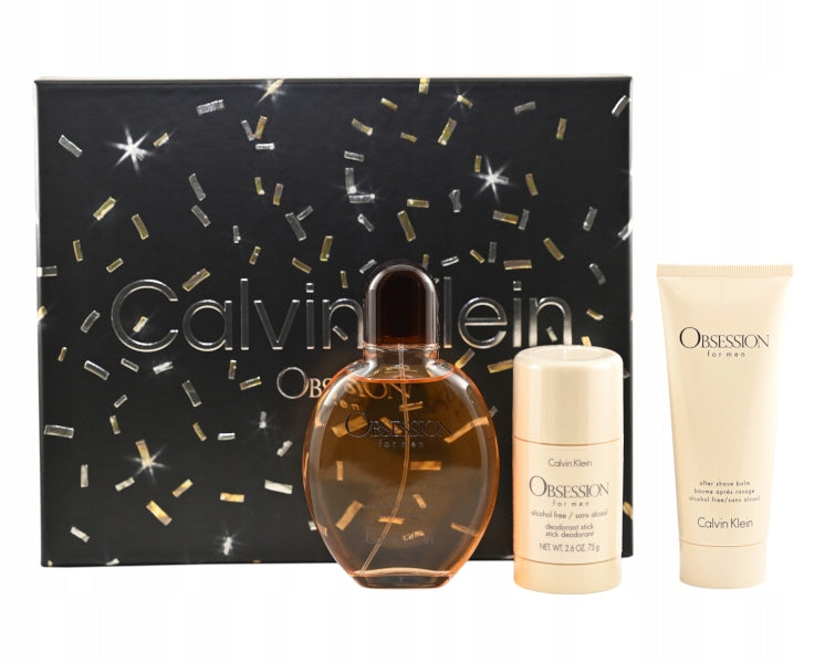 CK SET OBSESSION (M) EDT/S 125ML + AFTER SHAVE BALM 100ML + DEO STICK 75G