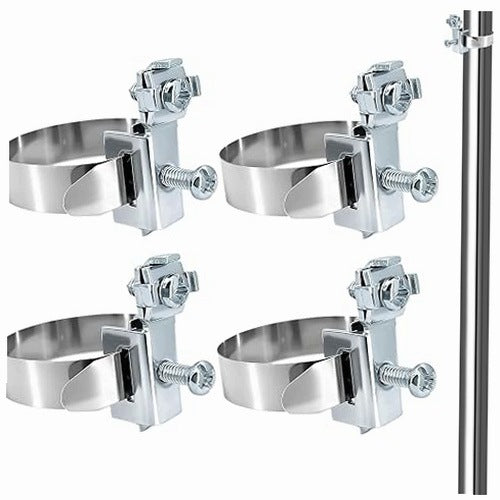 CLAMP FOR STAINLESS STEEL GROUND PIPE GALVANIZED 8 52 MM 4 PCS.
