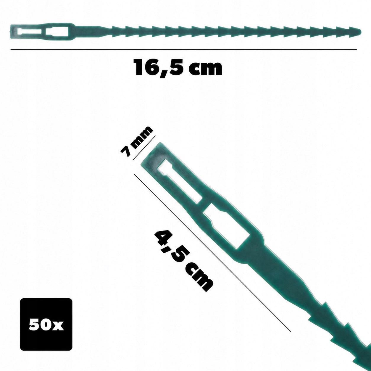 CLAMPING TIES FOR FASTENING POLE SUPPORT TIES 16.5 cm 50 pcs Manufacturer code K10722