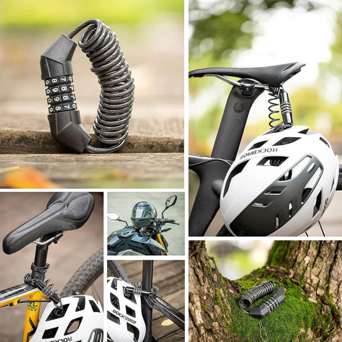 CLASP BICYCLE SECURITY LOCK CABLE FOR BICYCLE SCOOTER CIPHER CODE Weight 105 g