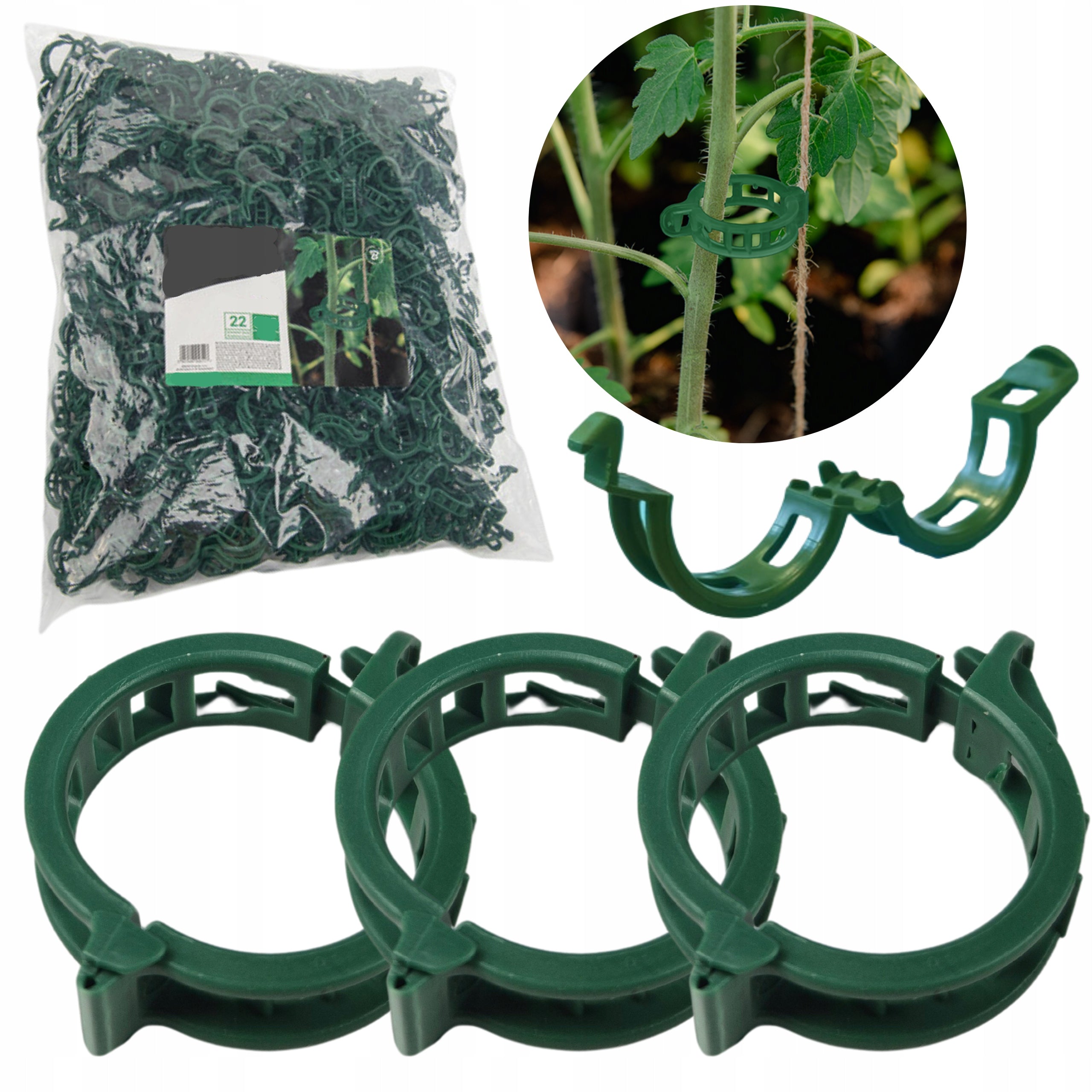 CLASPS CLIPS FOR STEMS OF TOMATOES BEANS SHOOTS HOLDERS PAPER CLIPS 100PCS Brand no brand