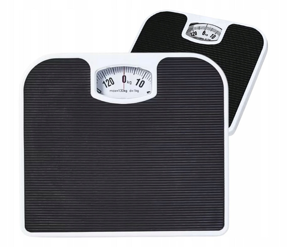 CLASSIC ANALOGUE MECHANICAL BATHROOM SCALE UP TO 130KG BLACK