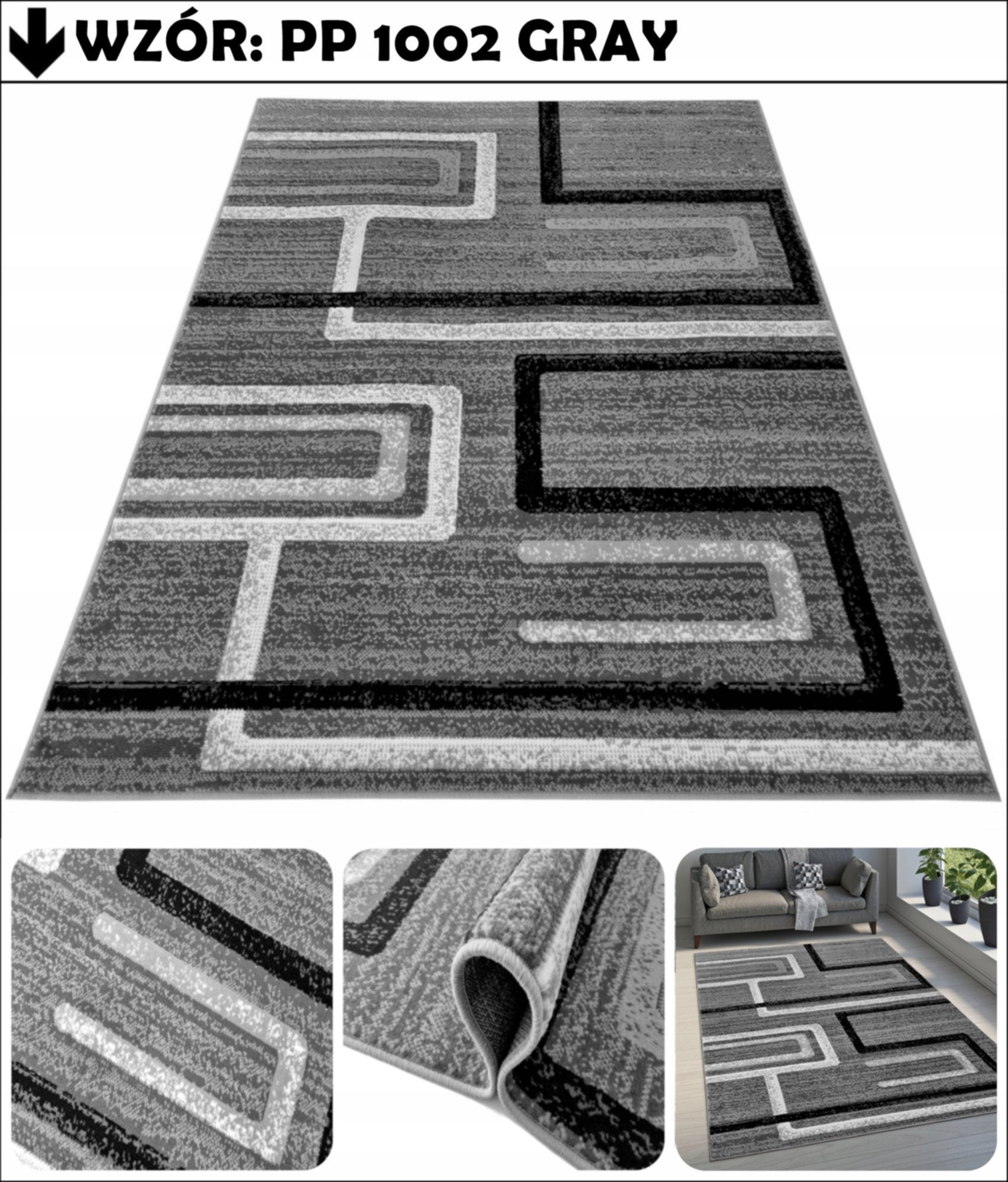 CLASSIC CARPET 180X250 CM SOLID WOVEN BCF PLUSH DIFFERENT DESIGNS TO CHOOSE FROM Kind with short hair