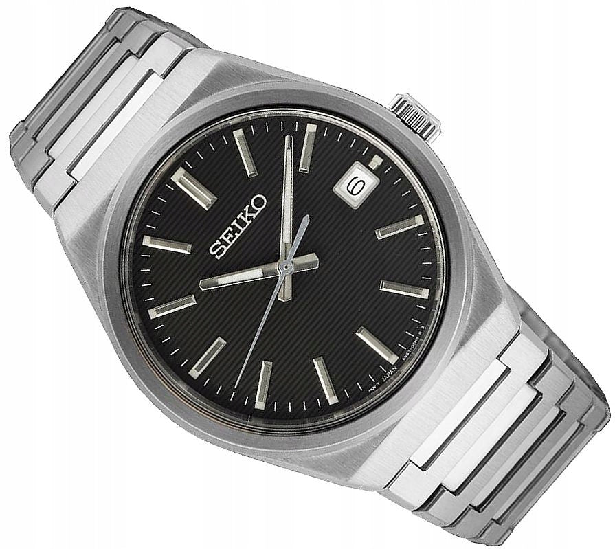 CLASSIC MEN'S WATCH SEIKO SUR557P1 SLIM CASE DATE SAPPHIRE LUMA WR100