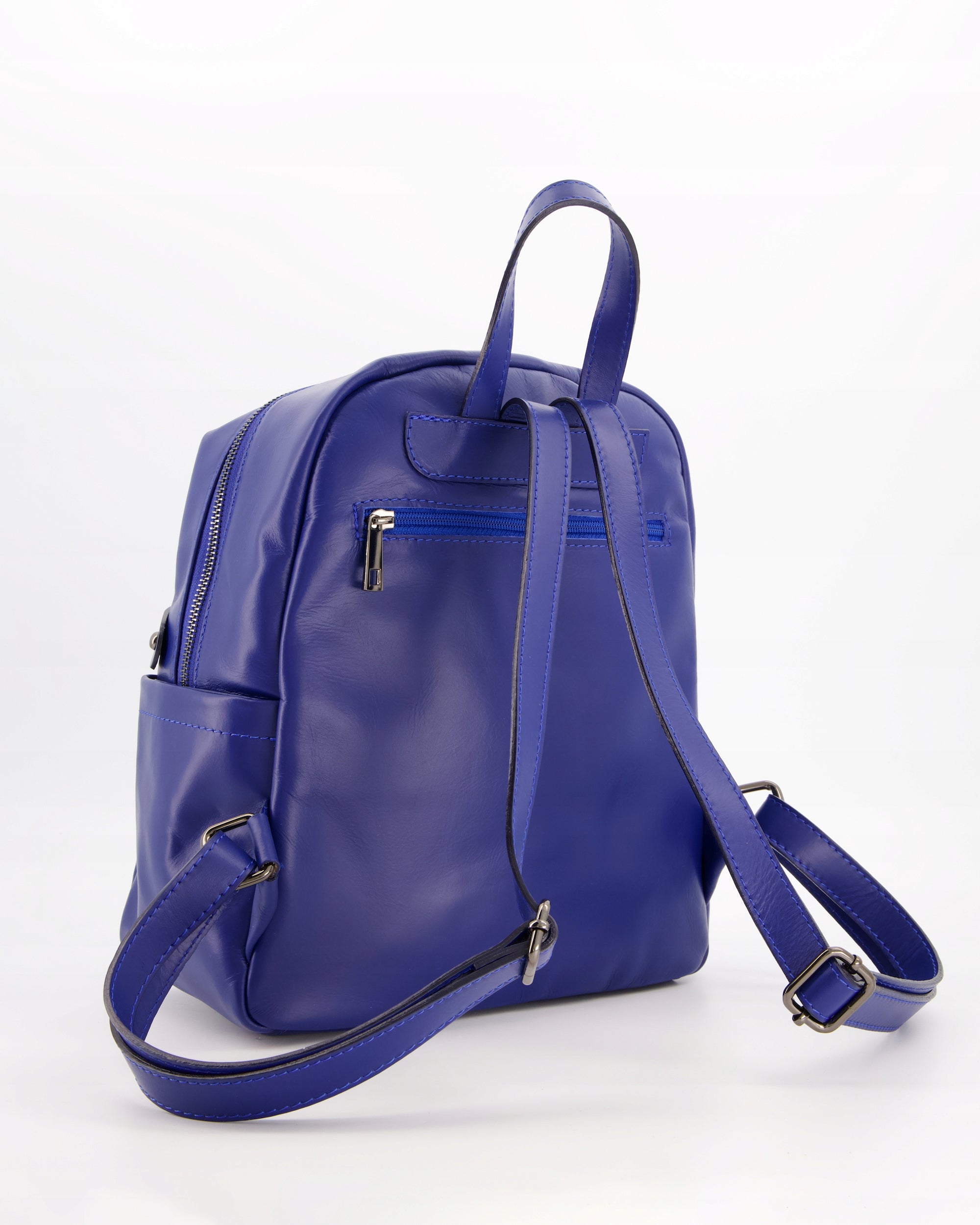 CLASSIC NAVY BLUE WOMEN'S BACKPACK VENEZIA MADE OF NATURAL LEATHER Packaging status original