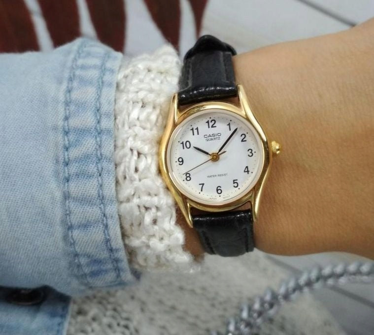 CLASSIC RETRO WOMEN'S WATCH CASIO LTP-1154PQ-7BEG NUMBERS ON STRAP 19mm Manufacturer code LTP-1154Q-7BEF