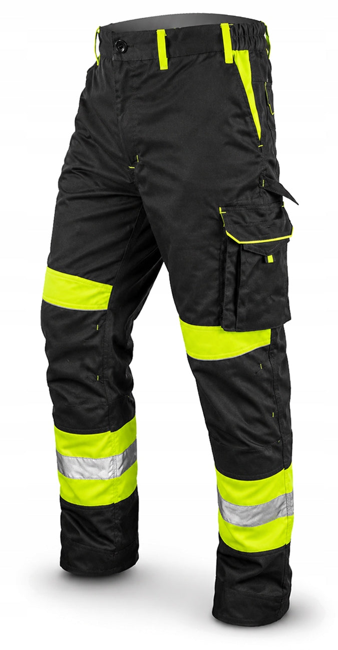 CLASSIC VIS REFLECTIVE Work Pants for Belt WARNING Strong Belts Packaging status original