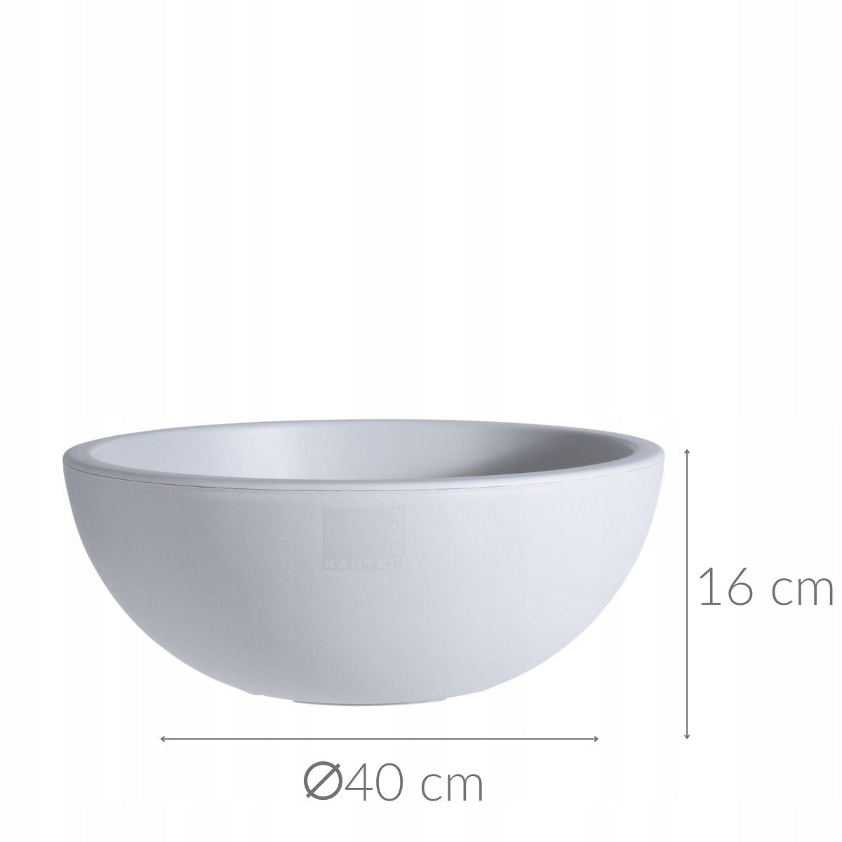CLASSIC plastic PLANTER FOR LARGE FLOWERS 40 cm FLOWER POT ROUND GREY Material synthetic material