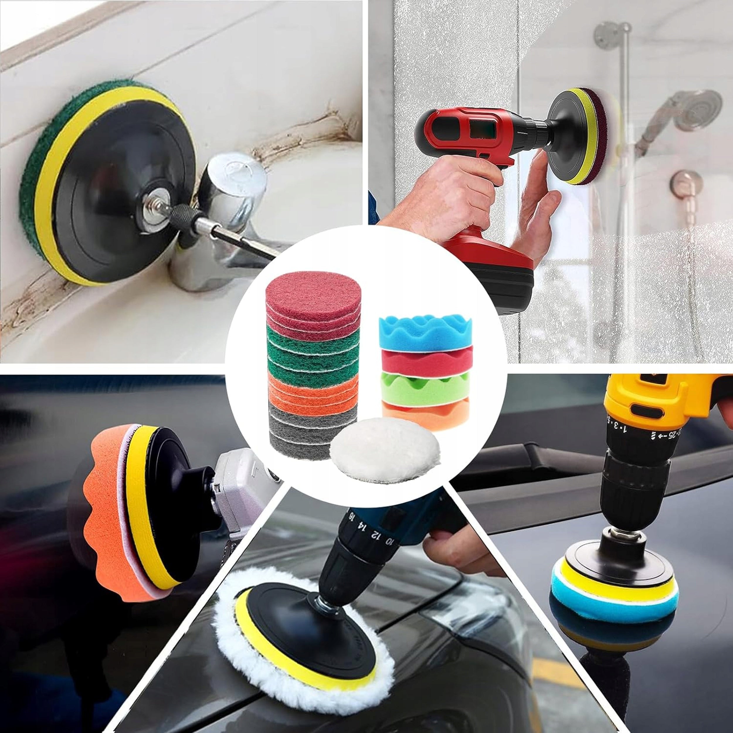 CLEANING BRUSH SET FOR DRILL SCREWDRIVER SPONGES AND PADS 30 pcs Manufacturer code SZCZOTKI SPRZĄTAJĄCE CZYSZCZĄCE DO WIERTARKI