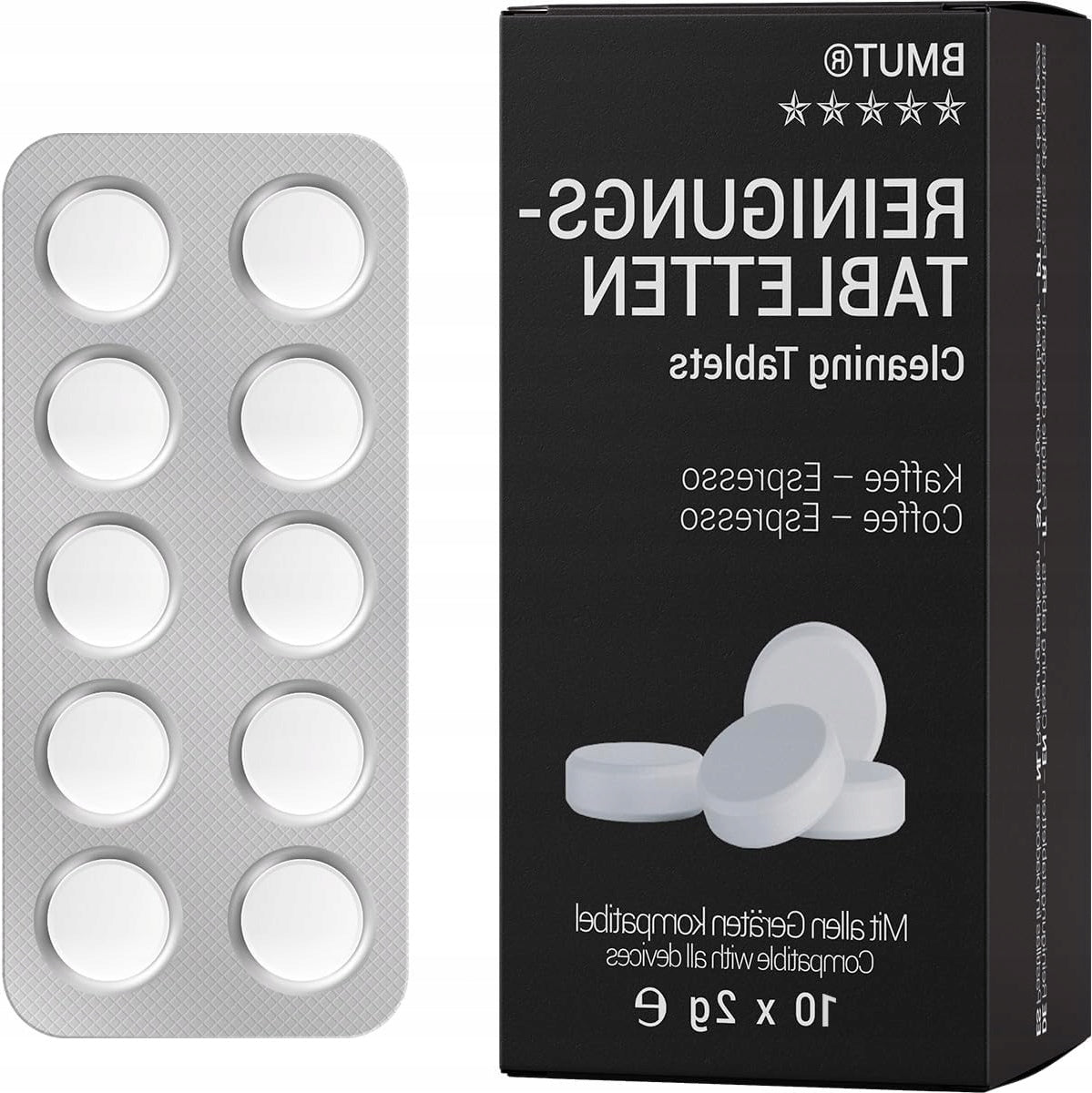 CLEANING TABLETS FOR COFFEE MACHINES 10 TABLETS WITHOUT PHOSPHATES