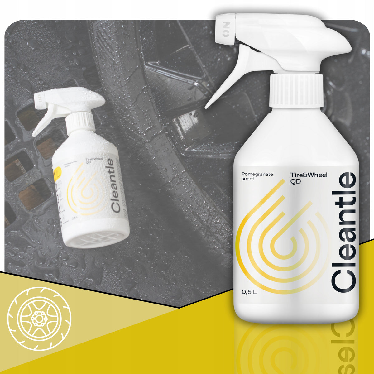 CLEANTLE TIRE&WHEEL QD 500ml polishes and protects rims and tires Manufacturer's catalog number CTL-TWQD500
