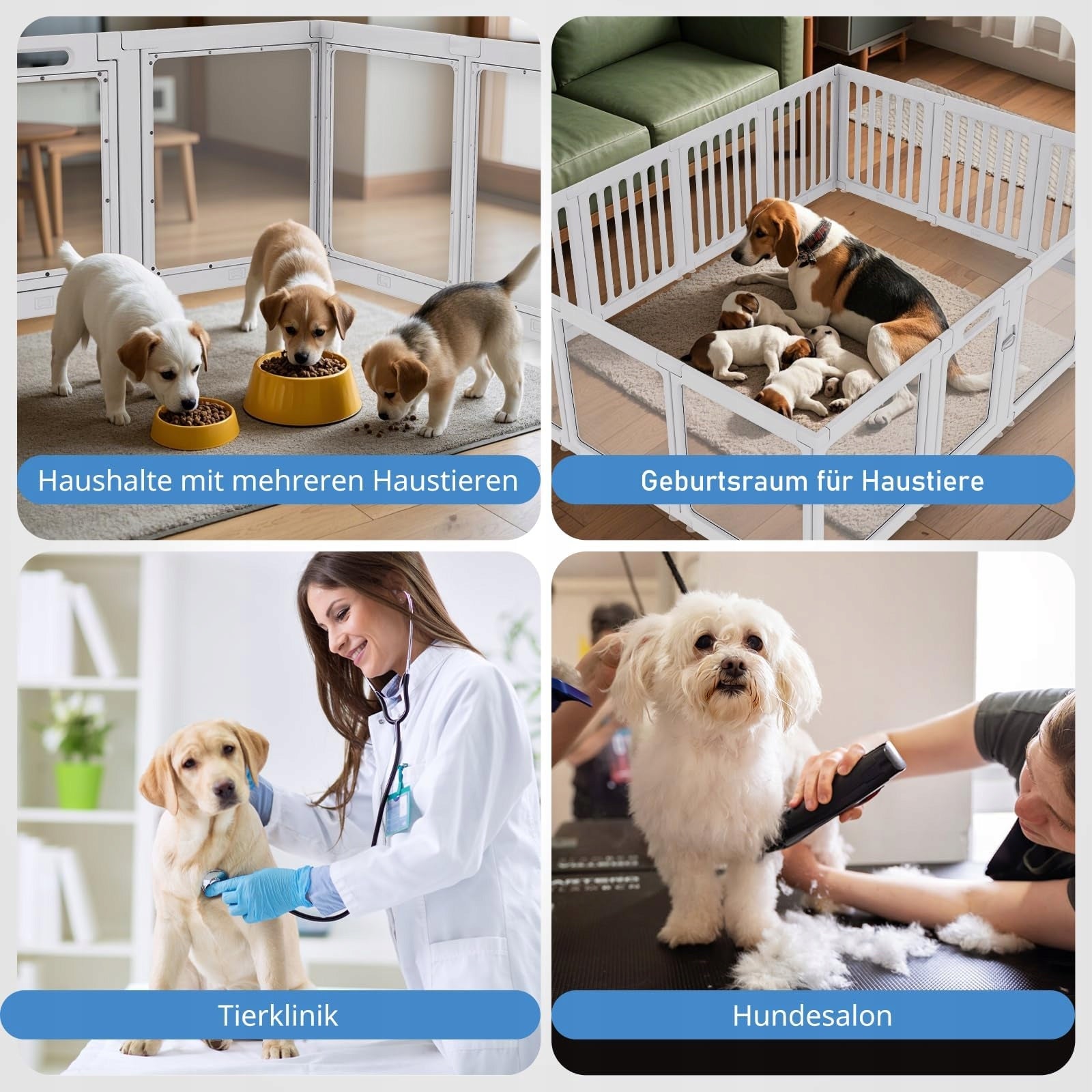 CLEAR PLAYPEN FOR BABY DOG ACRYLIC 10 PANELS EASY INSTALLATION 150X100 Brand no brand