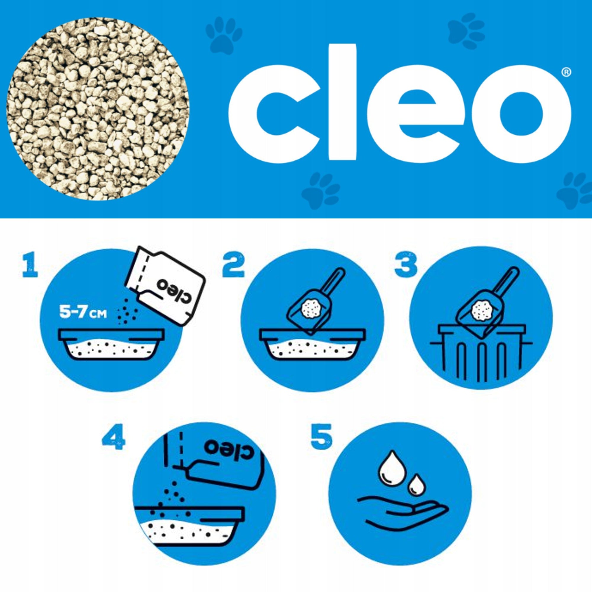 CLEO - Bentonite litter COMPACT 5L Manufacturer code 5906395429318