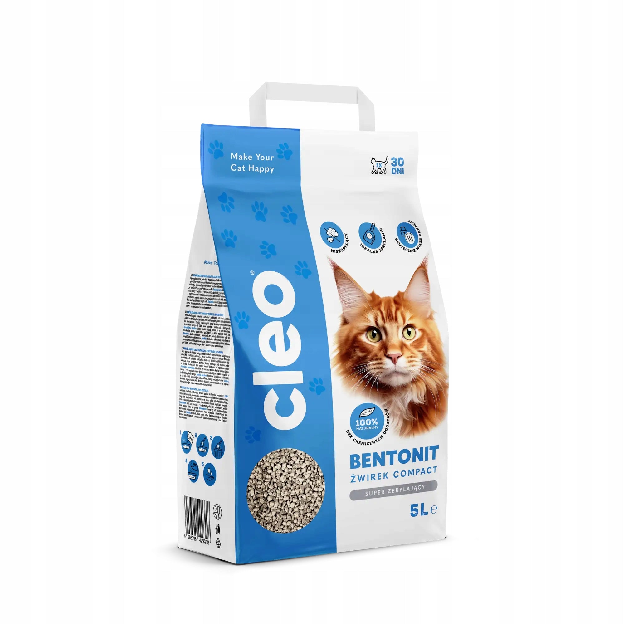 CLEO - Bentonite litter COMPACT 5L