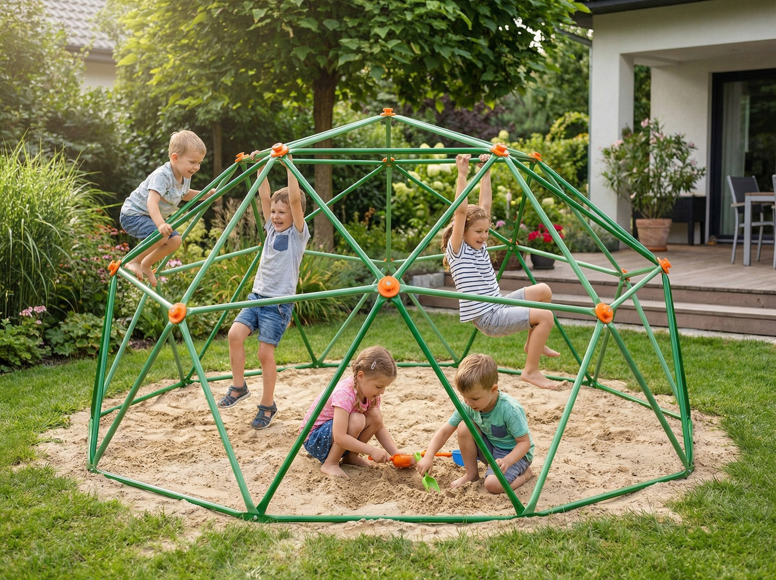 CLIMBING DOME FOR CHILDREN LADDER SOLID METAL 3M 10FT SQUARE TOYS Kid's age 3+ years