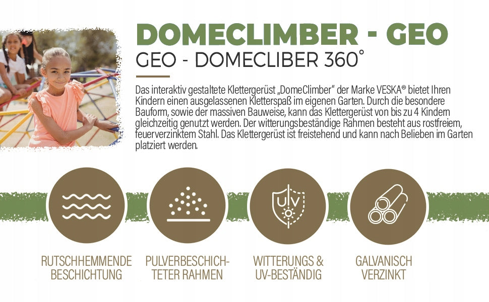 CLIMBING DOME GEO 8FT-244cm VESKA DE Kind metal