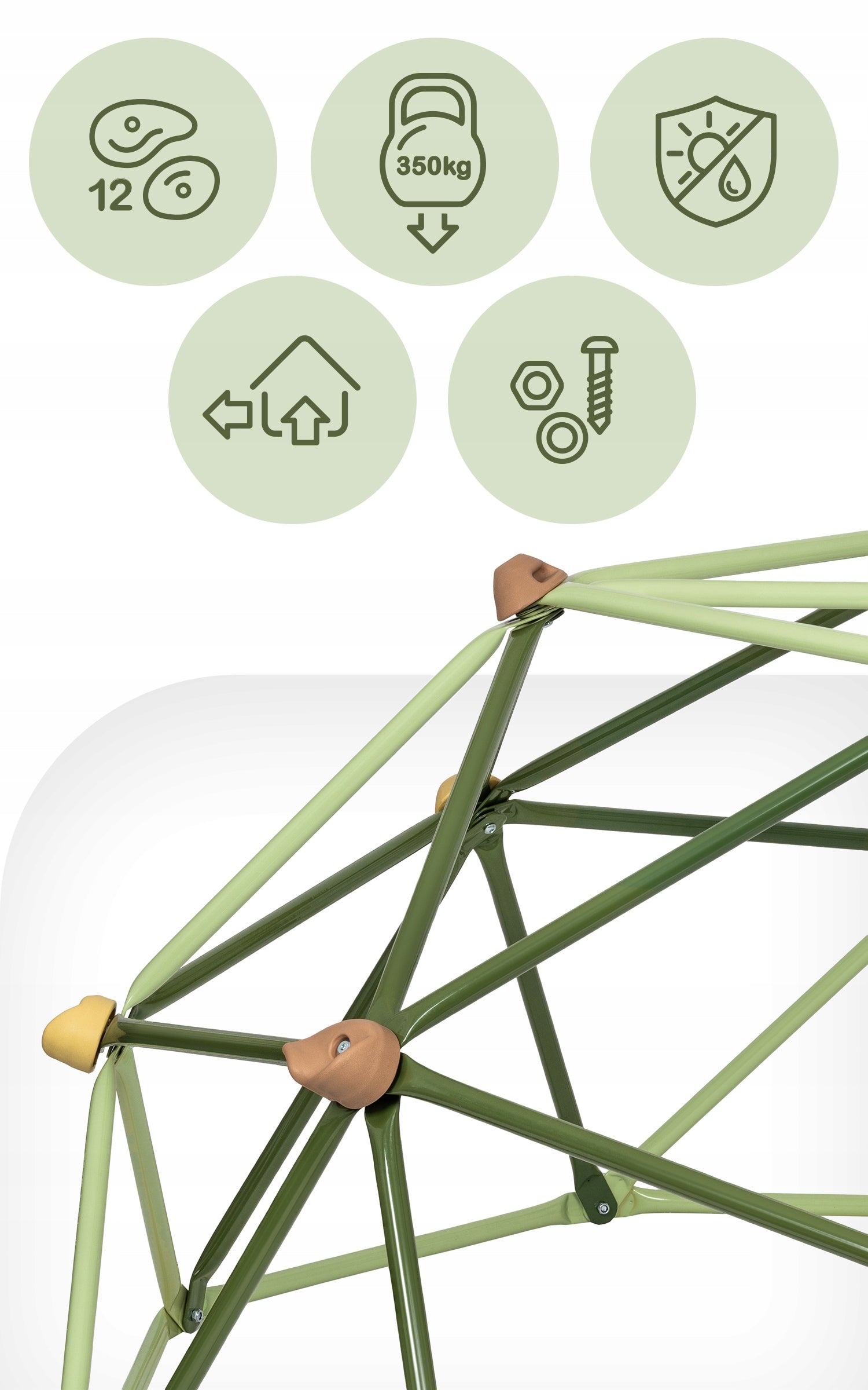 CLIMBING DOME METAL SQUARE TOYS LADDER SOLID FOR CHILDREN 350 kg Packaging status original