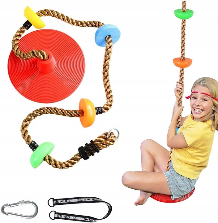 CLIMBING ROPE THICK CLIMBING ROPE 2in1 SWING 200cm 5 KNOTS DISC Dominant material synthetic material
