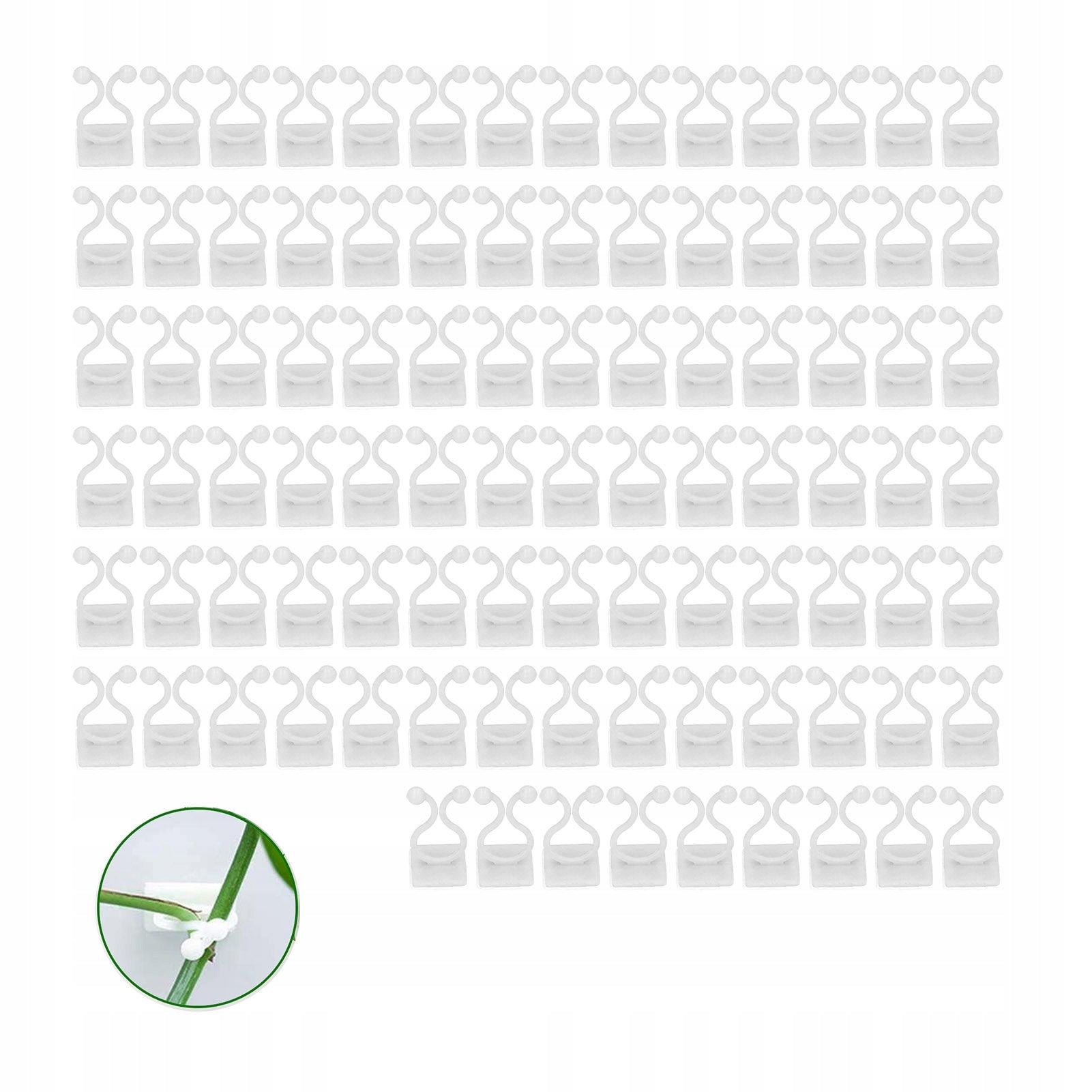 CLIP HOLDER FOR FIXING PLANT CREEPERS 35mm 100PCS SELF ADHESIVE HOOK Manufacturer code OROKB9419