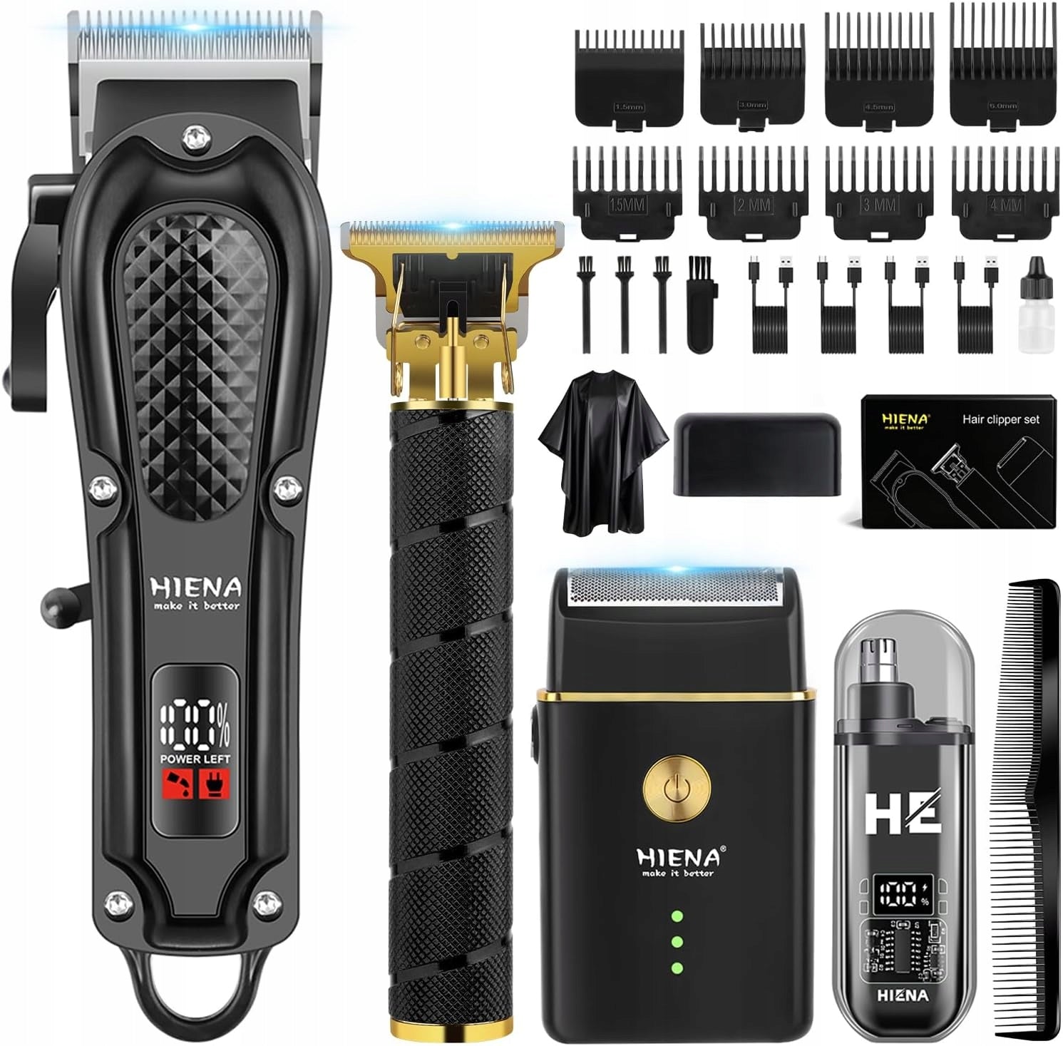 CLIPPER HYENA PRO SHAVER BEARD TRIMMER 4IN1 SET