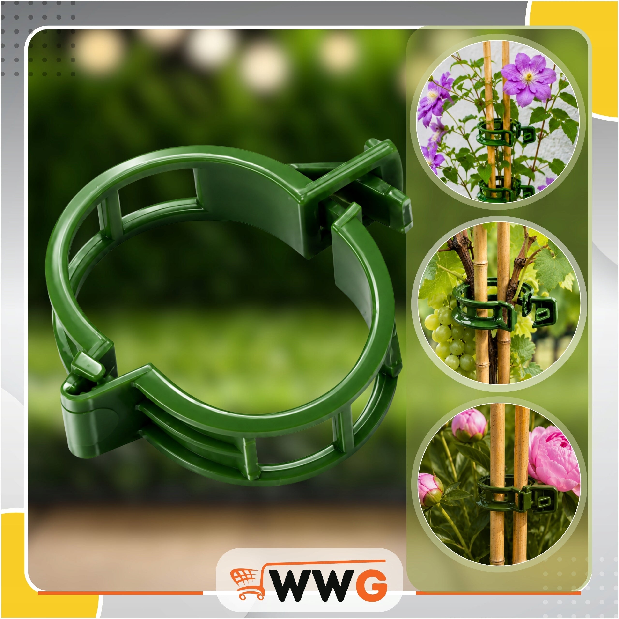 CLIPS CLASPS FOR FIXING PLANT TOMATOES SET OF 100 PCS FOR SHOOT STEMS Manufacturer code KLIPSY NA POMIDORY WWG POLAND PLASTIKOWE