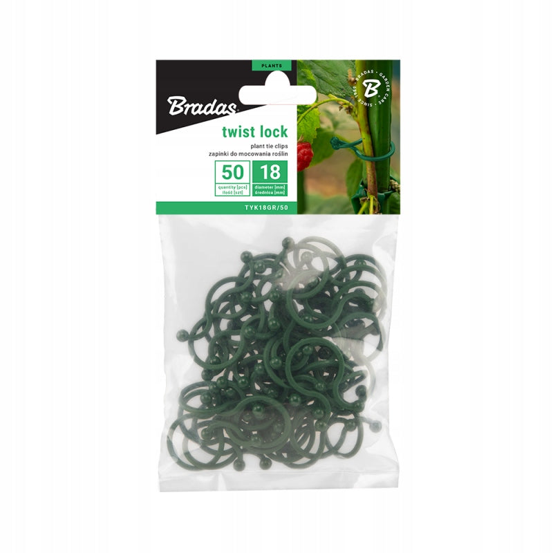 CLIPS CLASPS FOR FIXING TOMATO STEM PLANTS GREEN 50 PIECES Number of pieces 50 pcs