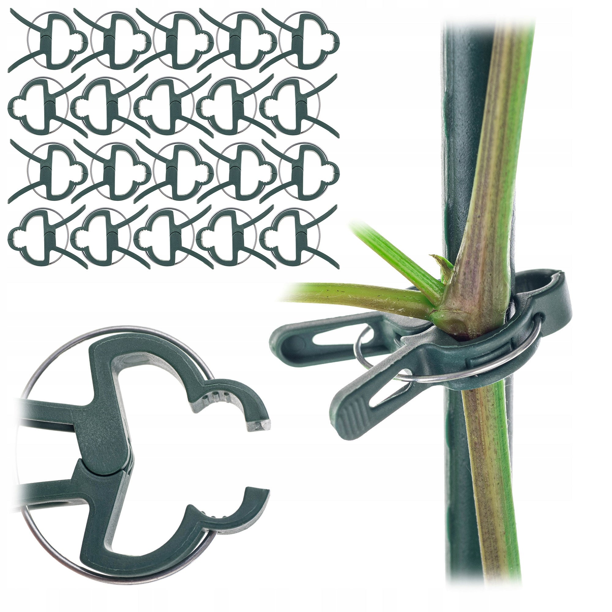 CLIPS CLASPS FOR TOMATOES PLANT SHOOTS BEAN STEMS CUFFLINKS 20 pcs