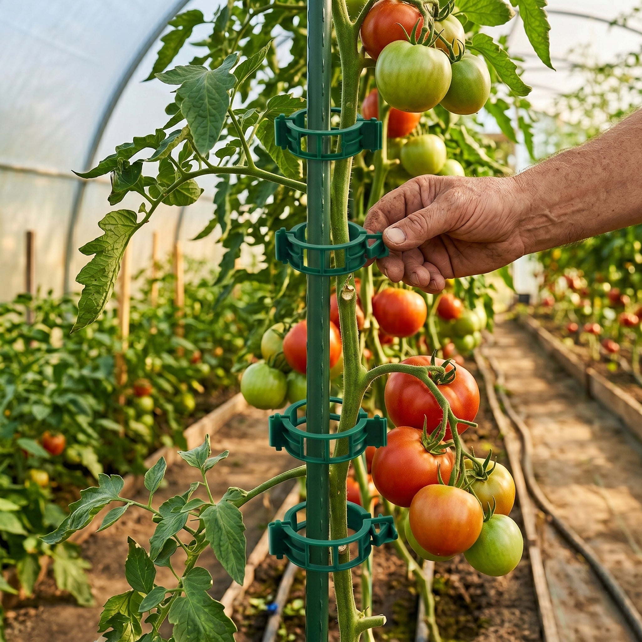 CLIPS CLASPS GARDEN HANDLES TOMATO CLIPS STEMS 100 pieces Product height 0.7 cm