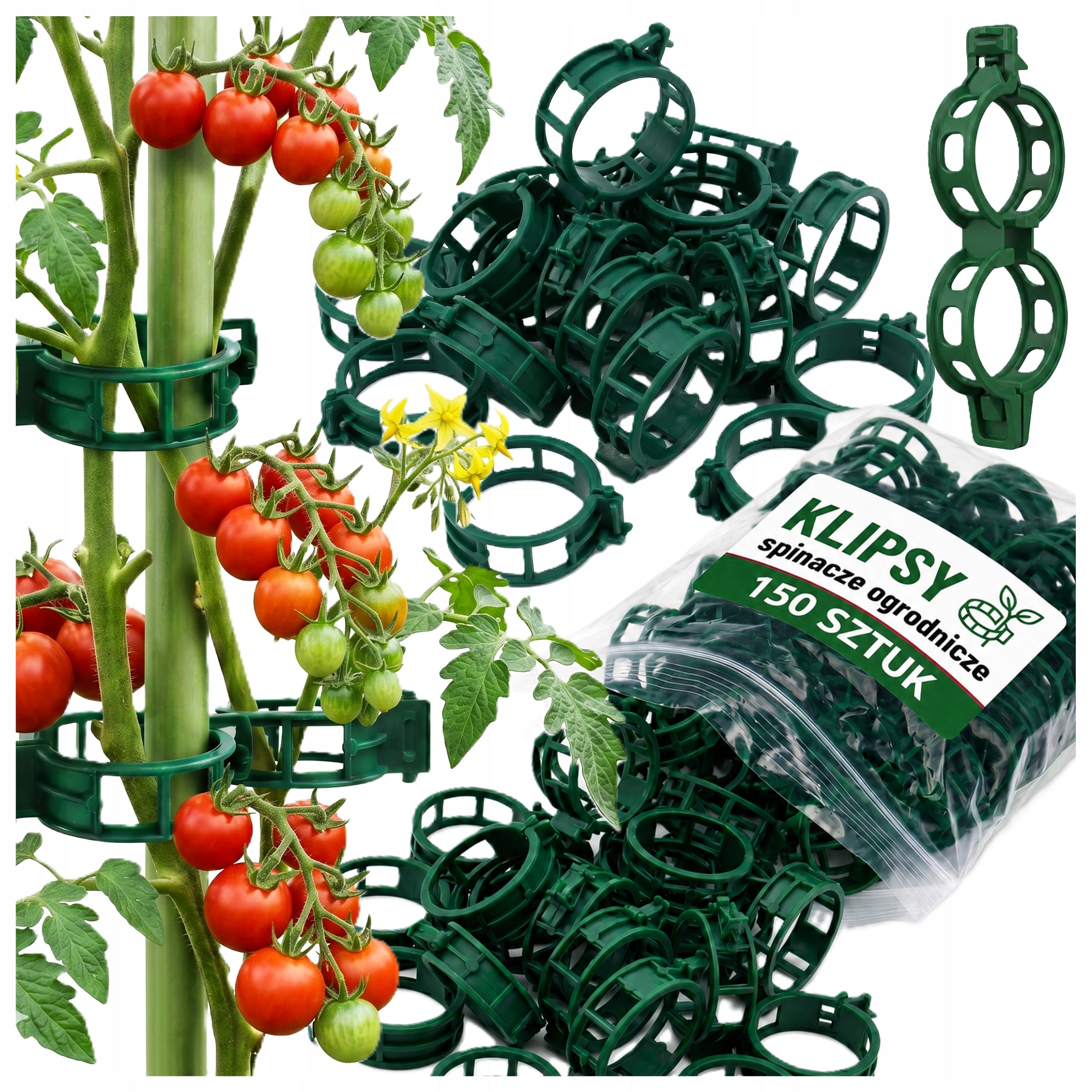 CLIPS CLASPS GARDEN HANDLES TOMATO CLIPS STEMS 150 pieces