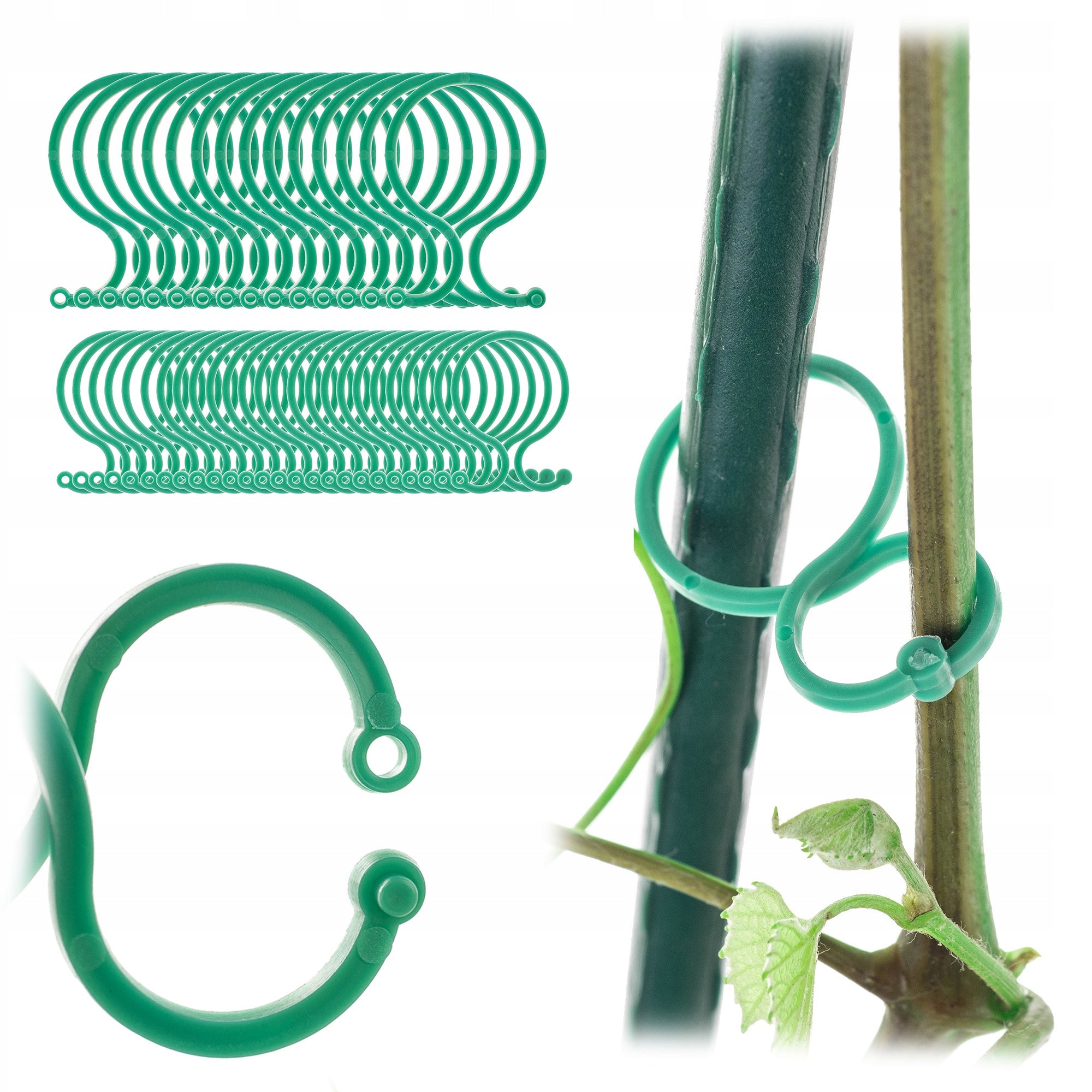 CLIPS FOR TOMATO PLANTS FOR STEM AND SHOTS FASTENING 3cm / 4cm 40pcs