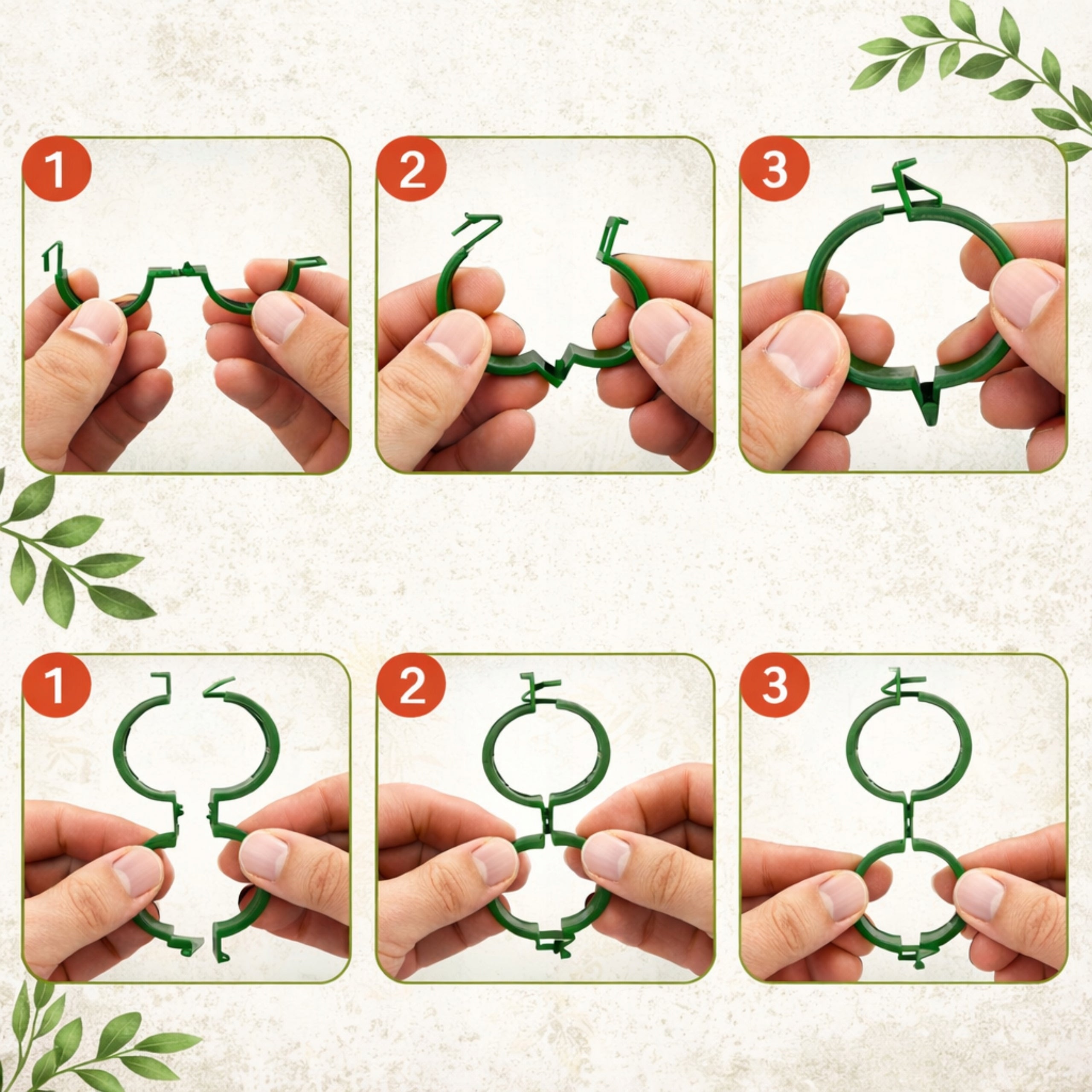 CLIPS FOR TOMATOES PLANTS CLASPS CLIP HOLDER FOR STEMS OF SHOOTS 100 PIECES Brand Arpon